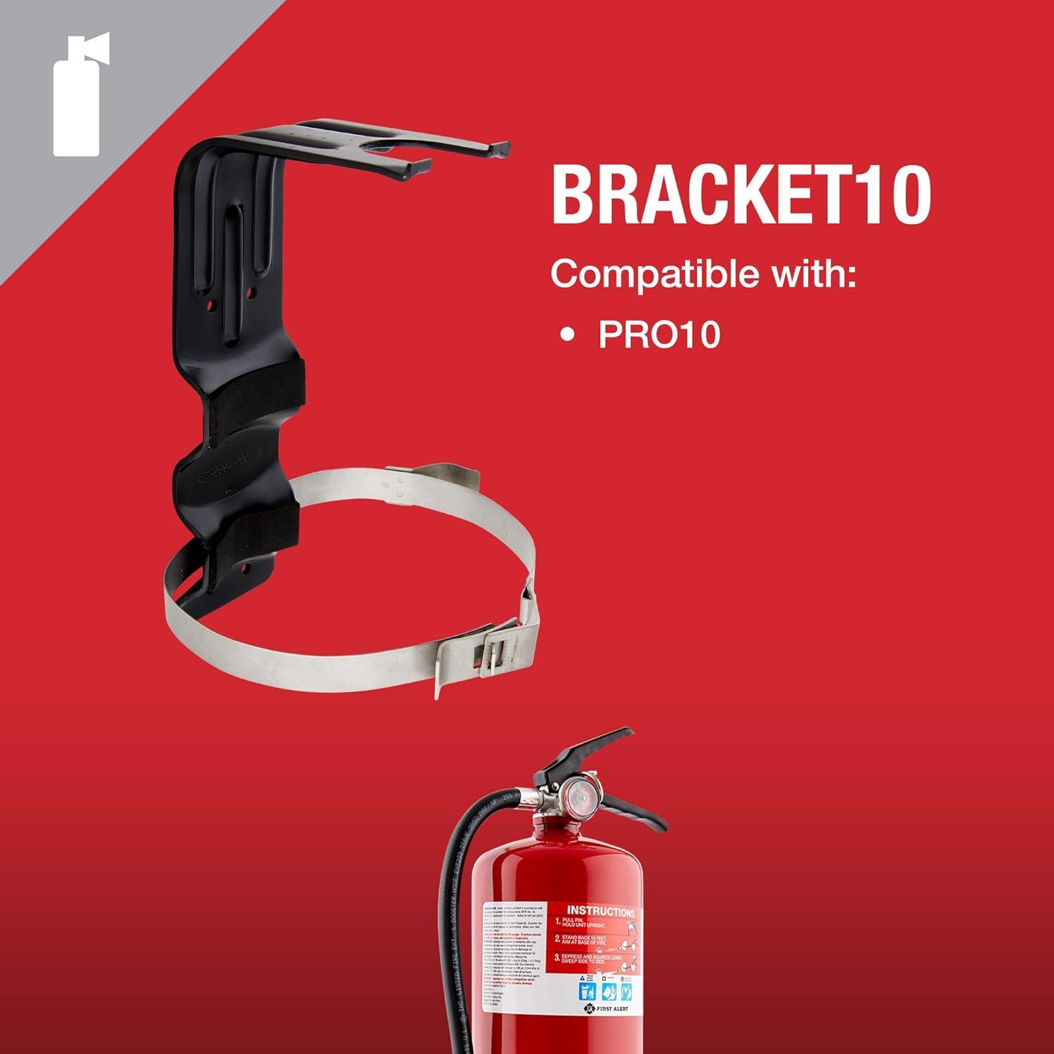 imageFIRST ALERT BRACKET10 Replacement Fire Extinguisher Bracket BlackBRACKET10