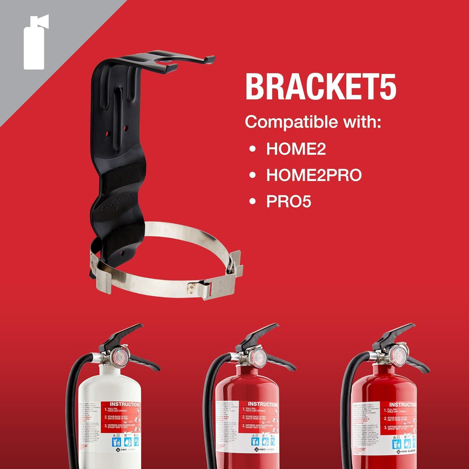 imageFIRST ALERT BRACKET10 Replacement Fire Extinguisher Bracket BlackBRACKET5