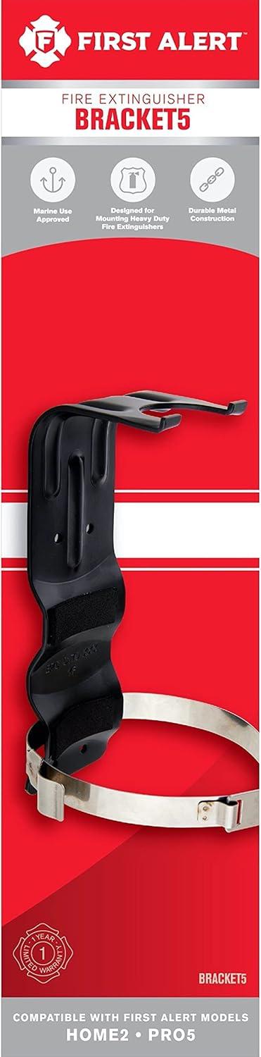 imageFIRST ALERT BRACKET10 Replacement Fire Extinguisher Bracket BlackBRACKET5