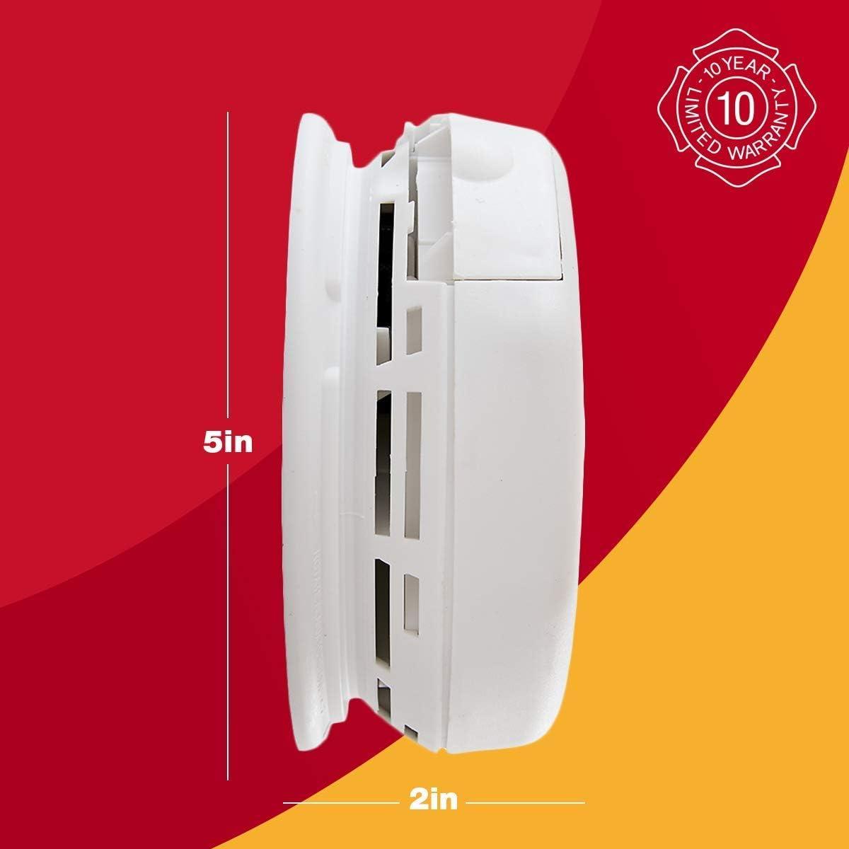 imageFIRST ALERT Hardwired Wireless Smoke Alarm with Photoelectric Sensor and Battery Backup SA521CN3ST  White1Pack