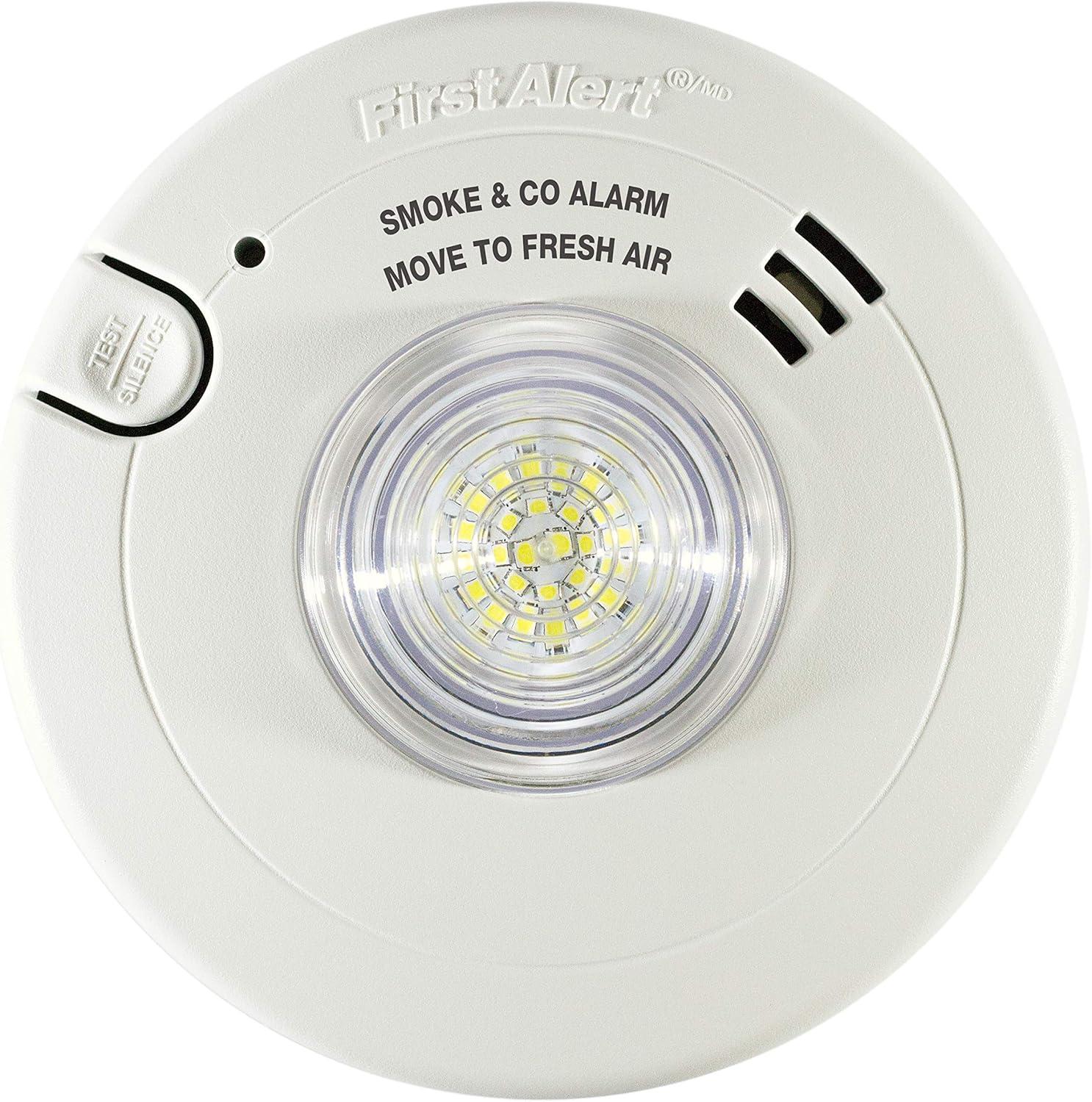 imageFirst Alert BRK 7030BSL Hardwired Hearing Impaired Combination Alarm with Led Strobe Light WhiteOne