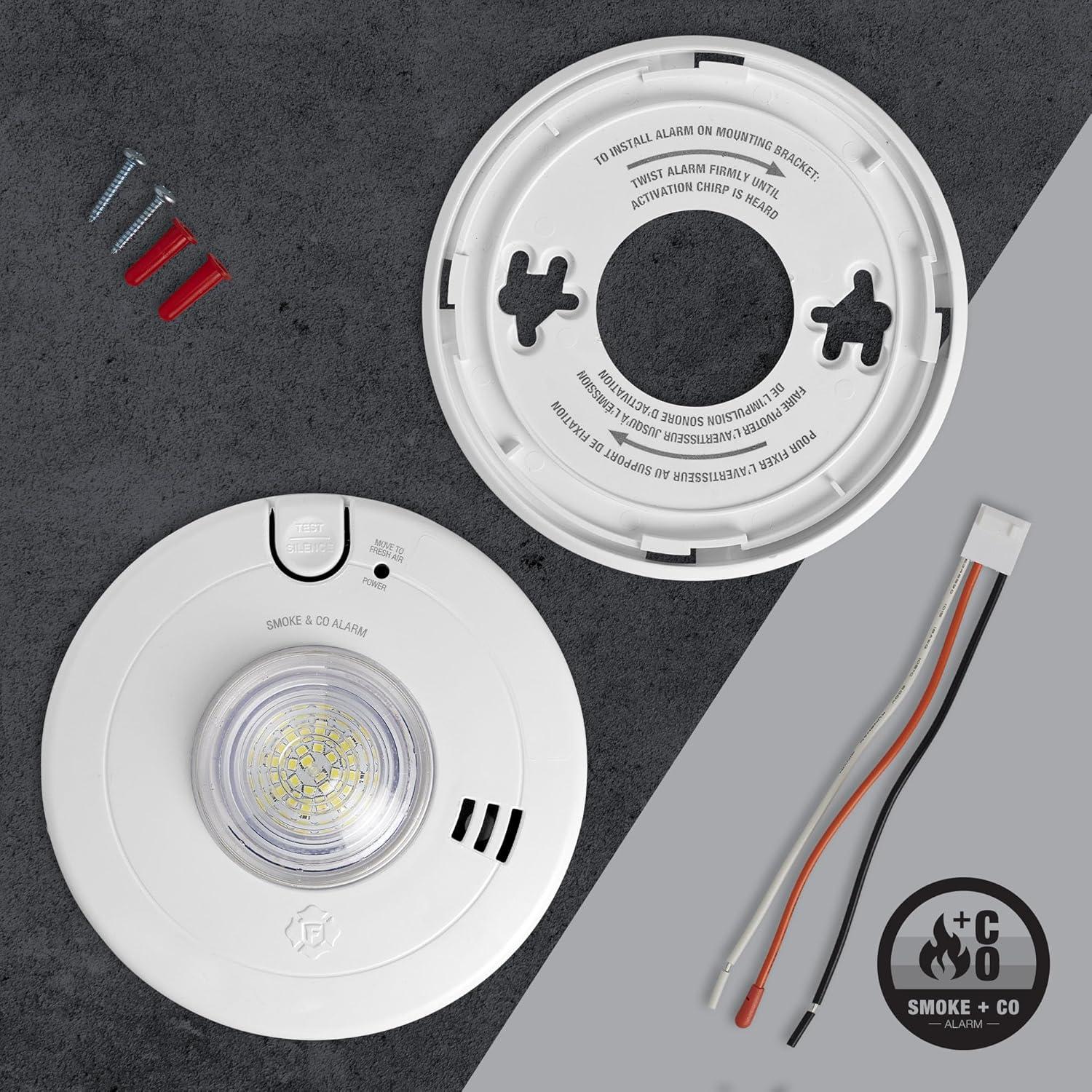 imageFirst Alert BRK 7030BSL Hardwired Hearing Impaired Combination Alarm with Led Strobe Light WhiteOne