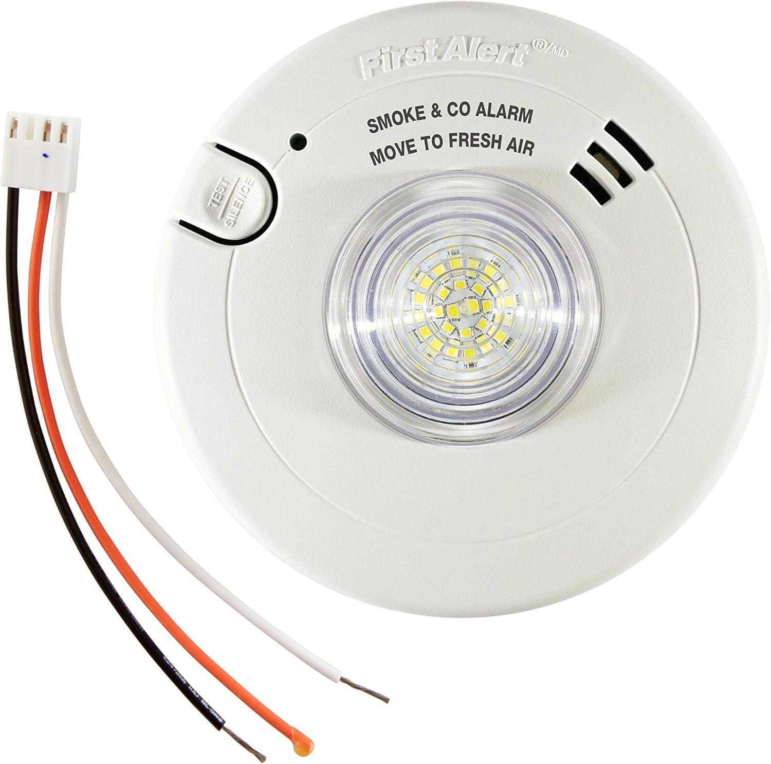 imageFirst Alert BRK 7030BSL Hardwired Hearing Impaired Combination Alarm with Led Strobe Light WhiteOne