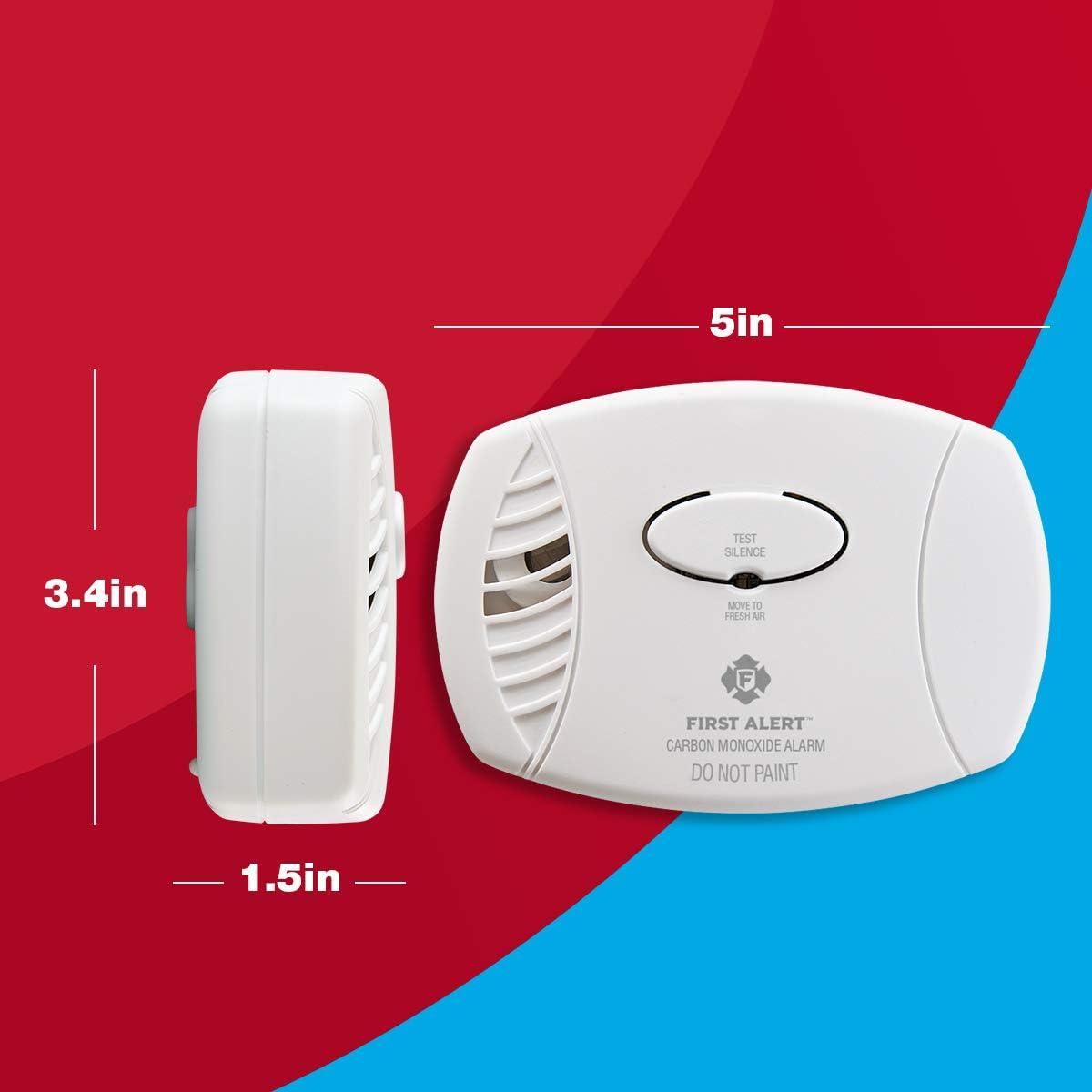 imageFirst Alert CO400 Carbon Monoxide CO Detector Battery Operated Alarm 1PackPack of 6