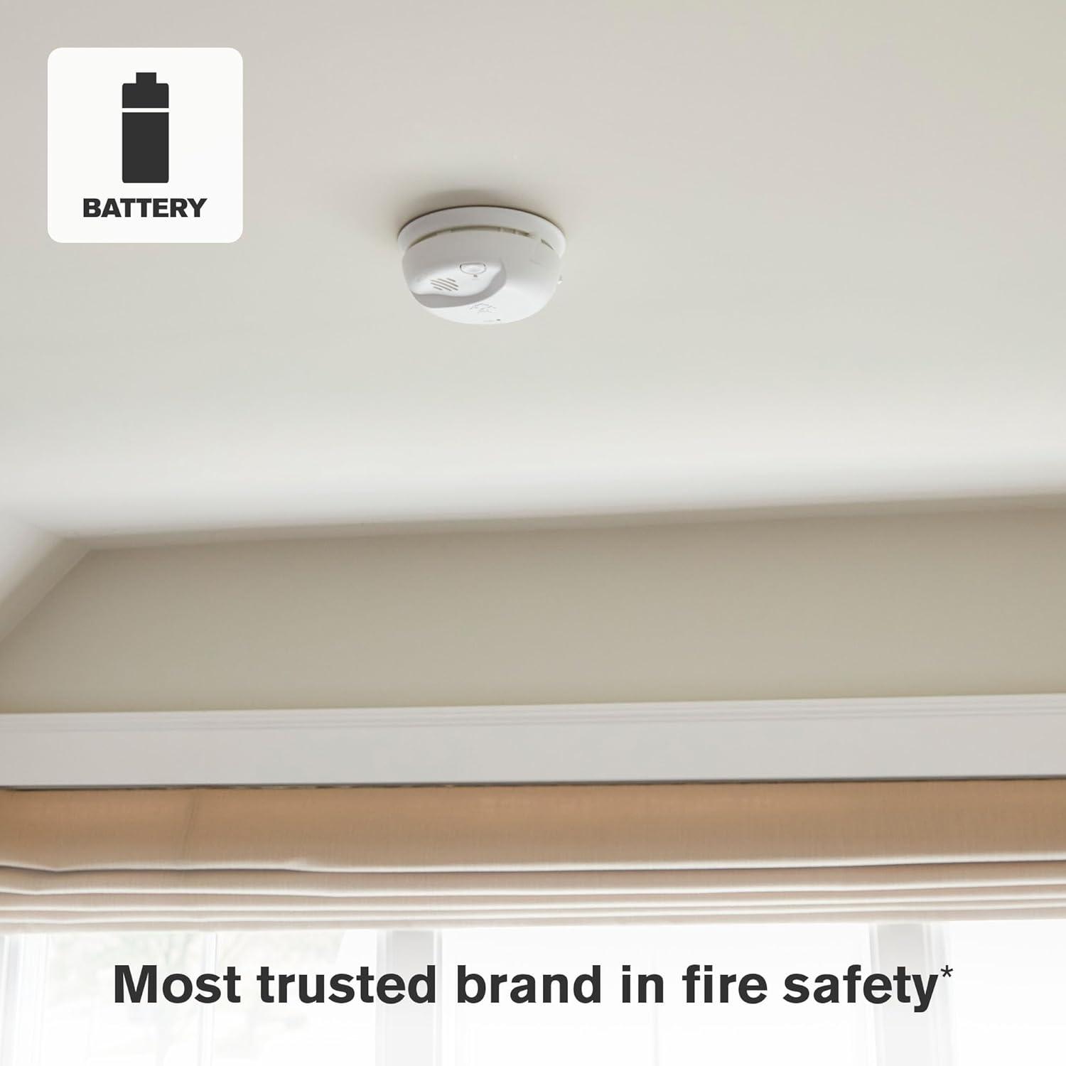 imageFirst Alert Combination Smoke ampamp Carbon Monoxide Alarm Battery Operated Detector with Test ampamp Silence Button SMICO100 1Pack12Pack