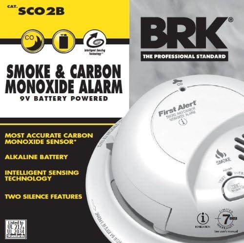 imageFirst Alert Combination Smoke ampamp Carbon Monoxide Alarm Battery Operated Detector with Test ampamp Silence Button SMICO100 1Pack1Pack
