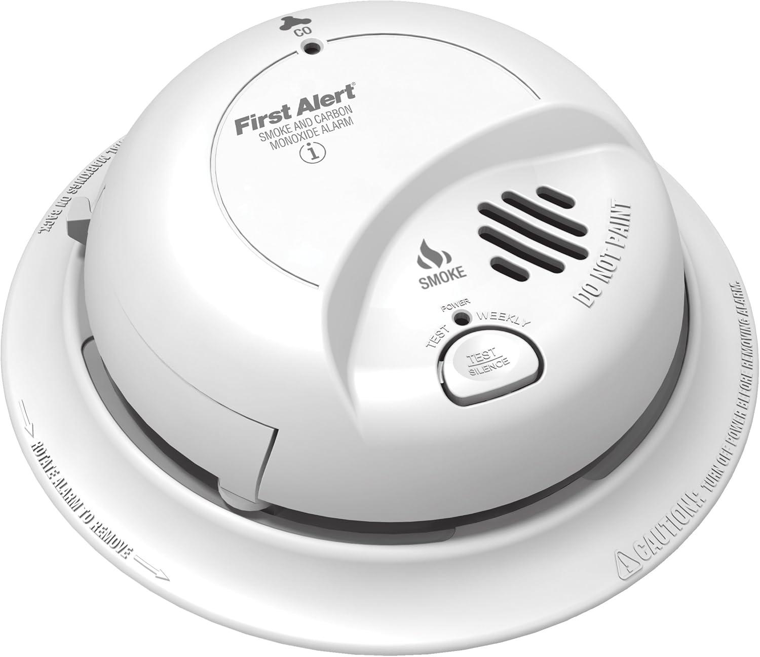 imageFirst Alert Combination Smoke ampamp Carbon Monoxide Alarm Battery Operated Detector with Test ampamp Silence Button SMICO100 1Pack1Pack