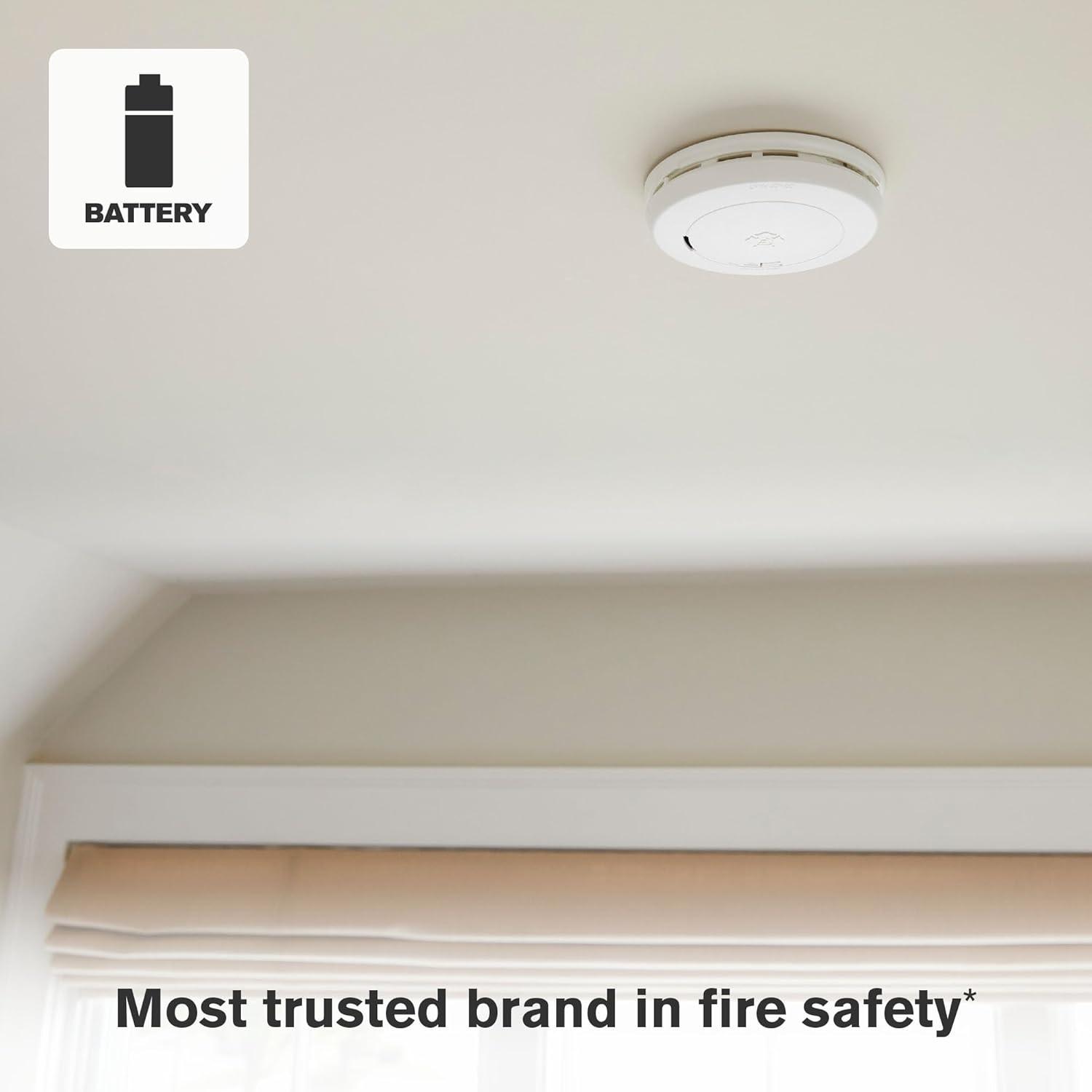 imageFirst Alert Combination Smoke ampamp Carbon Monoxide Alarm BatteryOperated Detector with Slim Profile Design SMCO200 1PackOne