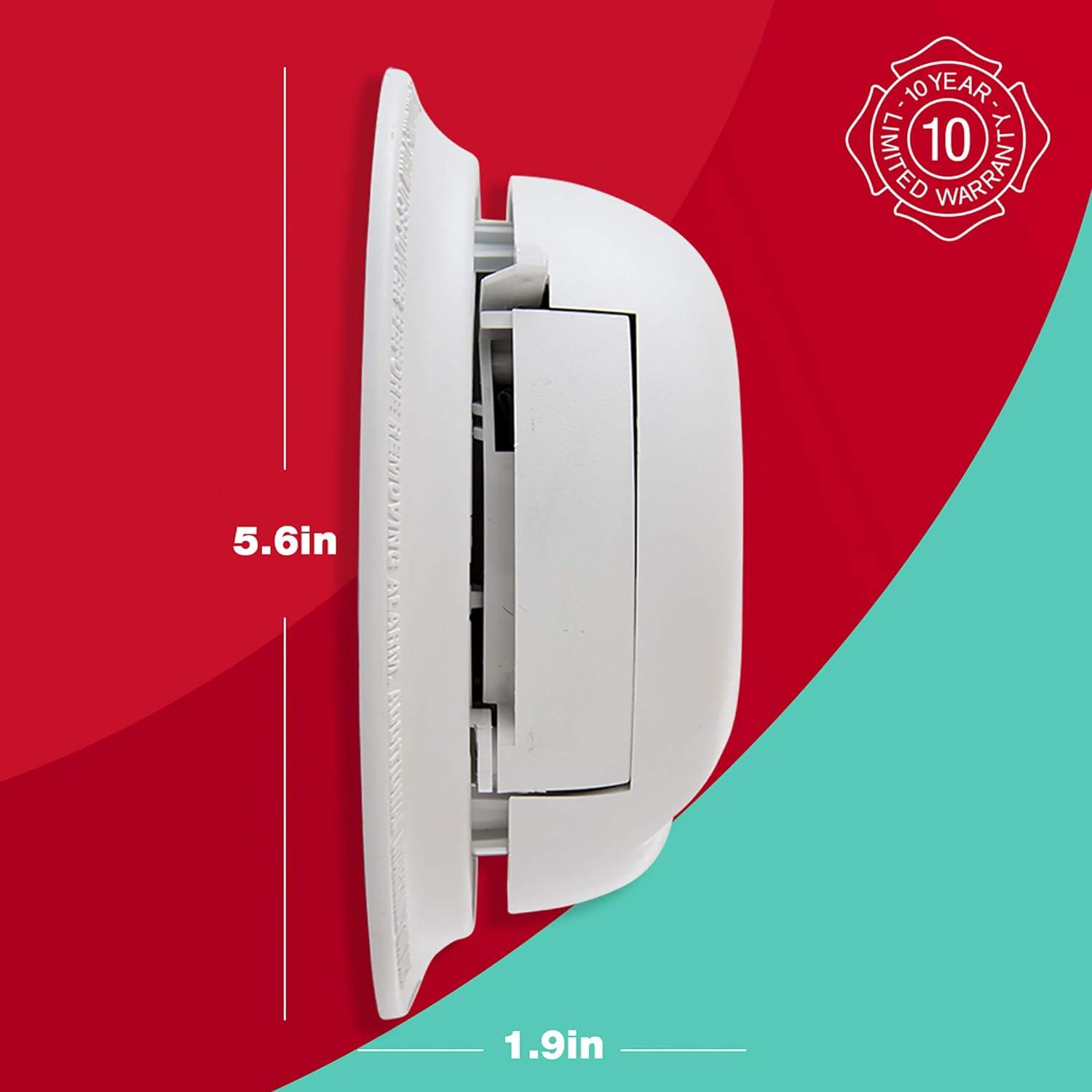 imageFirst Alert Combination Smoke ampamp Carbon Monoxide Alarm Interconnect Hardwire Detector with Battery Backup SMICO100AC 1Pack12Pack