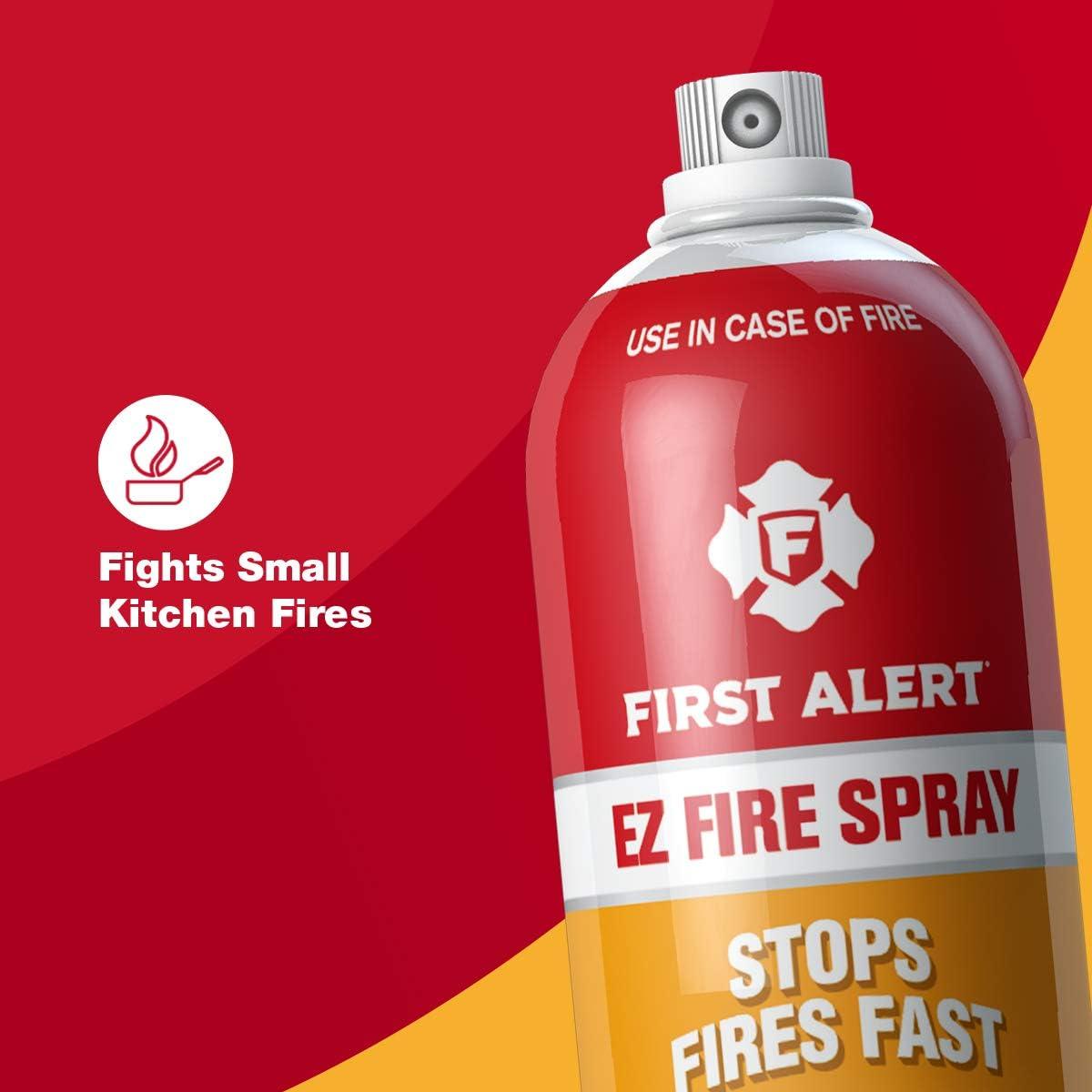 imageFirst Alert EZ Fire Spray Extinguishing Aerosol Spray Pack of 2 AF4002 REDEZ Fire Spray 2Pack