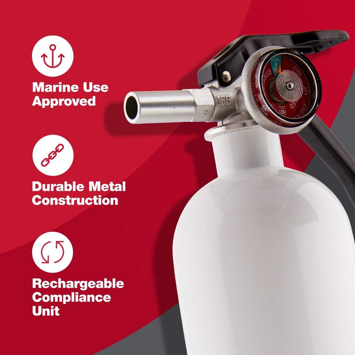 imageFirst Alert Fire Extinguisher  Marine Fire Extinguisher White FE1A10GR 1Pack 14quotMARINE1
