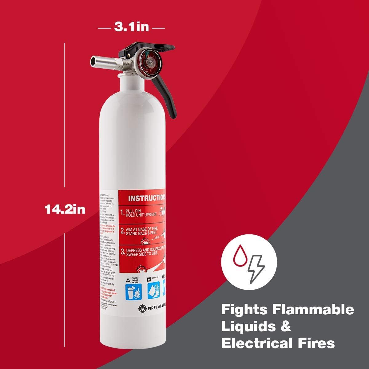 imageFirst Alert Fire Extinguisher  Marine Fire Extinguisher White FE1A10GR 1Pack 14quotMARINE1