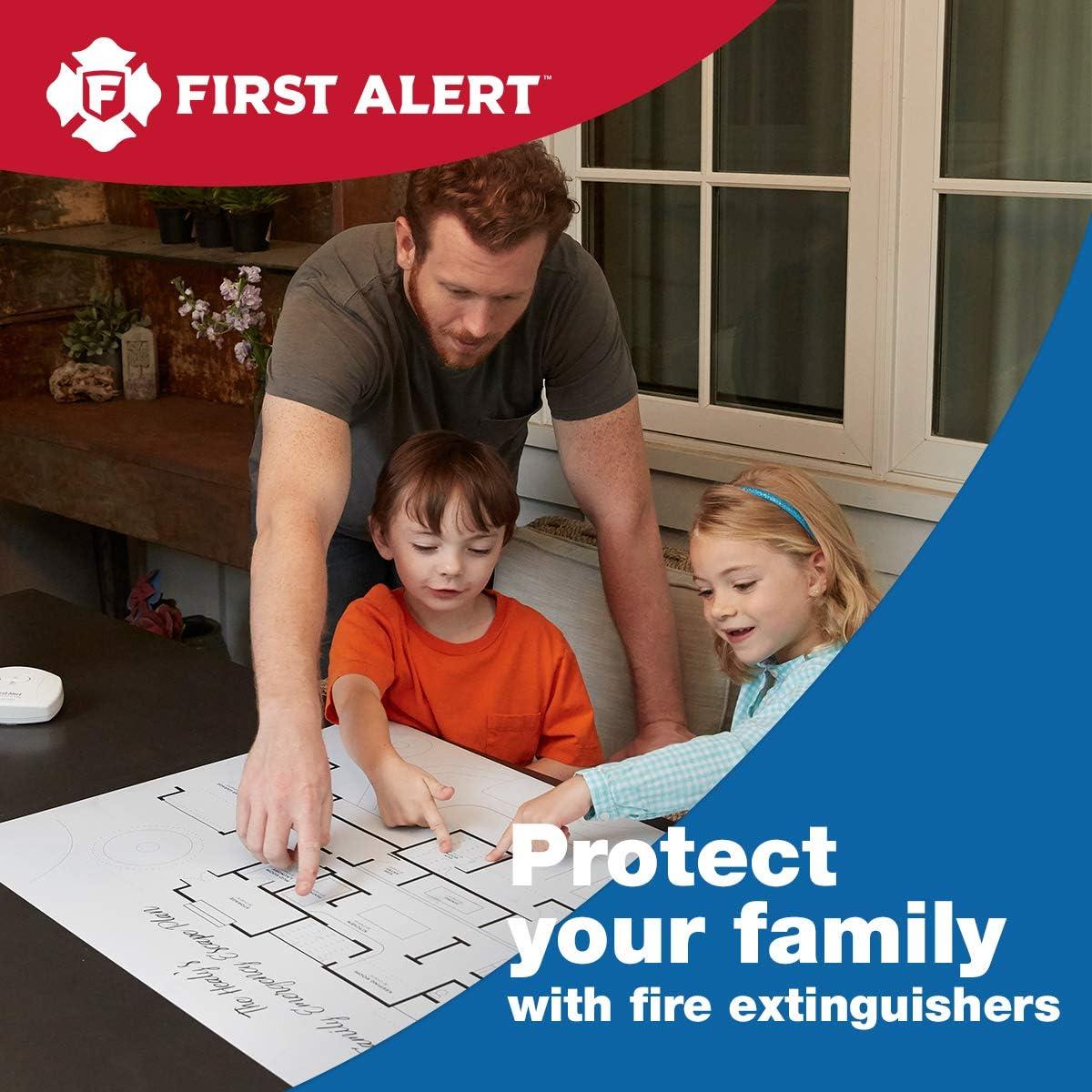 imageFirst Alert Fire Extinguisher for Home ampamp Commercial Use Heavy Duty Rechargeable Compliance Unit UL RATED 2A10BC HOME2PRO Red 1Pack1 Pack