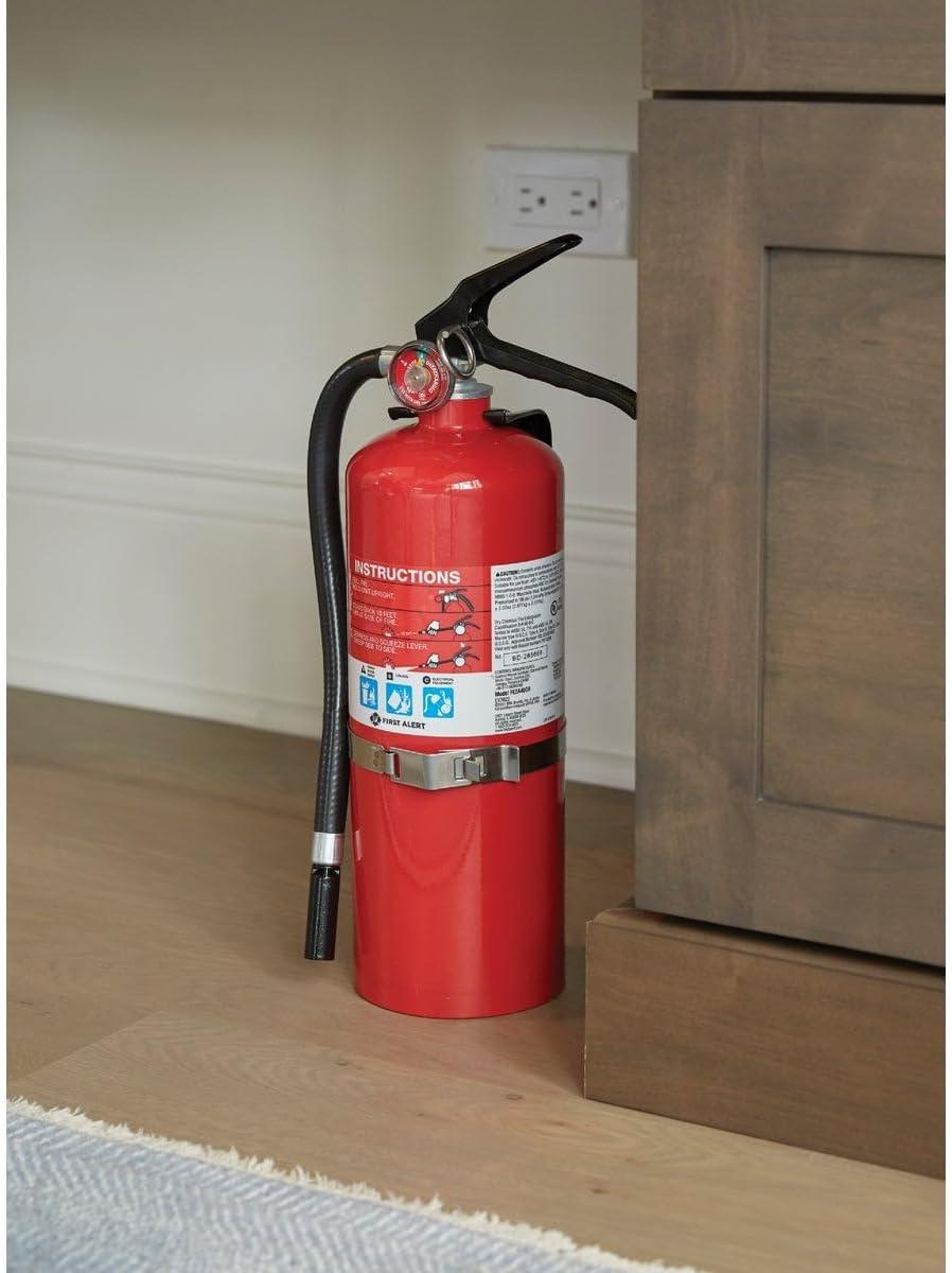 imageFirst Alert Fire Extinguisher for Home ampamp Commercial Use Heavy Duty Rechargeable Compliance Unit UL RATED 2A10BC HOME2PRO Red 1Pack1 Pack