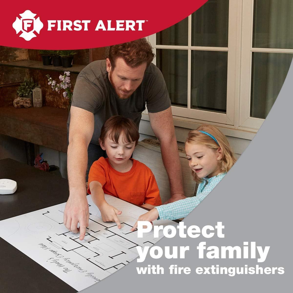 imageFirst Alert Fire Extinguisher for Home ampamp Commercial Use Heavy Duty Rechargeable Compliance Unit UL RATED 2A10BC HOME2PRO Red 1Pack1 Pack