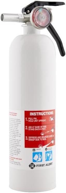 imageFirst Alert REC5 Recreation Fire Extinguisher UL Rated 5BC White 1PackREC5