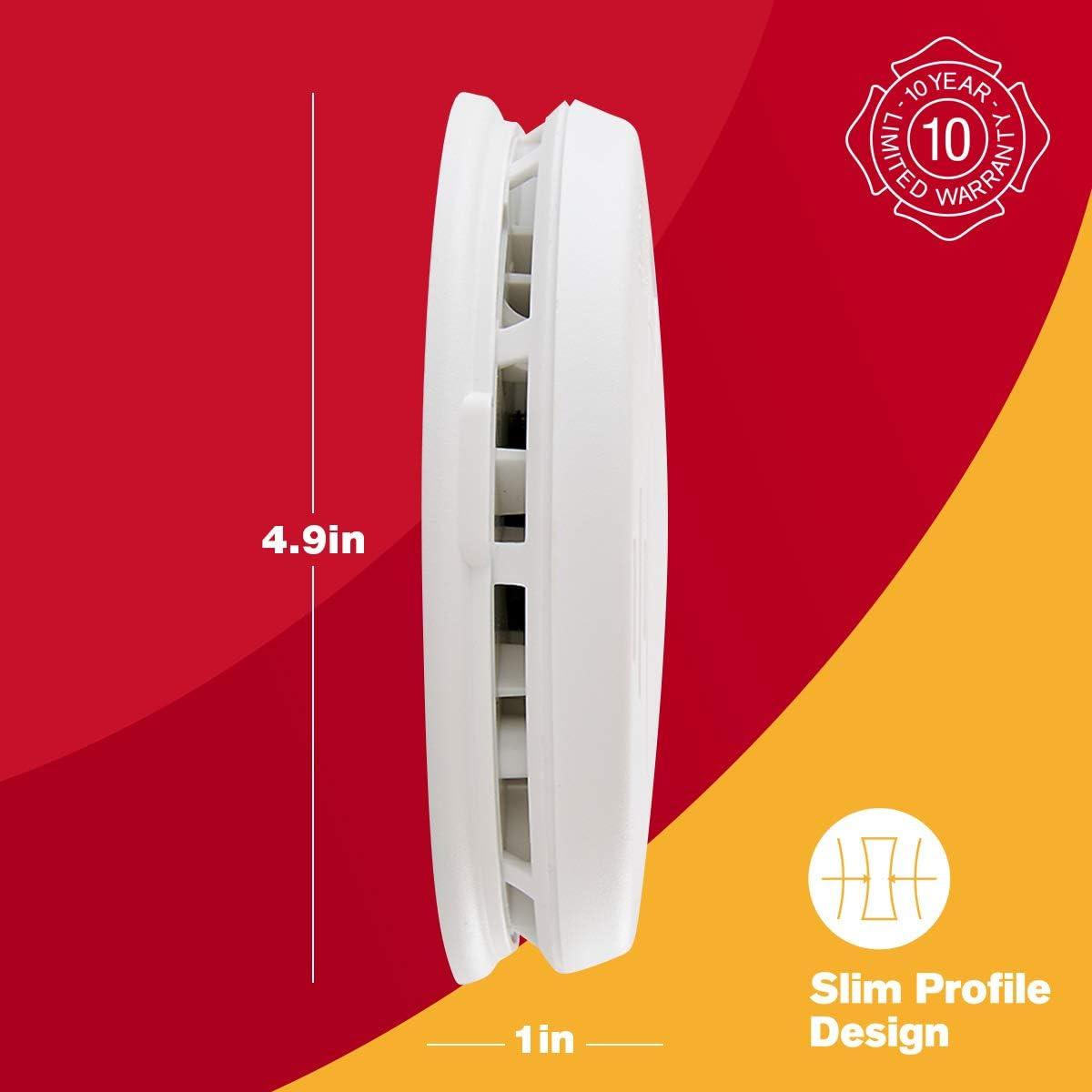 imageFirst Alert SM210 10Year Sealed Battery Smoke Alarm with Slim Profile Design 1Pack1Pack