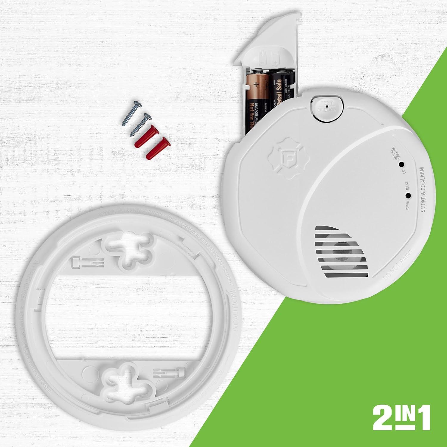 imageFirst Alert SMCO100 BatteryOperated Combination Smoke ampamp Carbon Monoxide Alarm  3 Pack1Pack