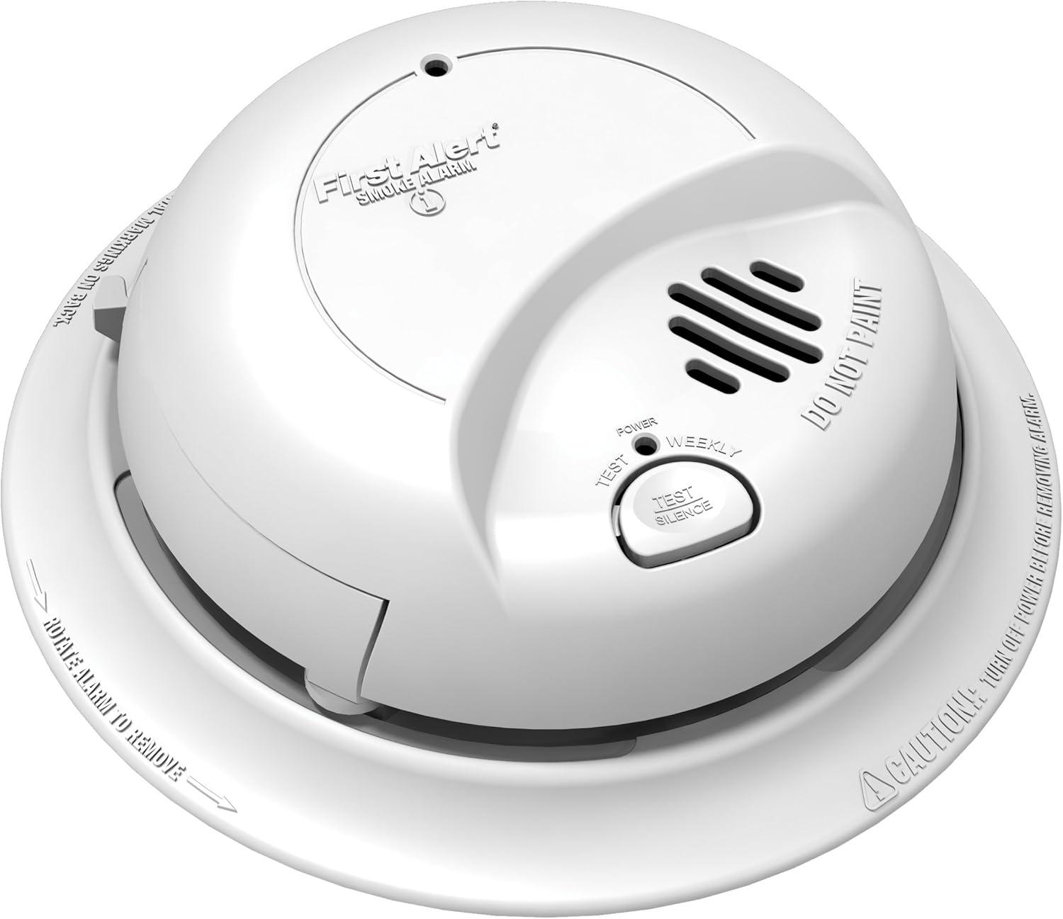 imageFirst Alert SMI100AC Hardwire Interconnect Smoke Alarm with Battery Backup 1Pack12Pack