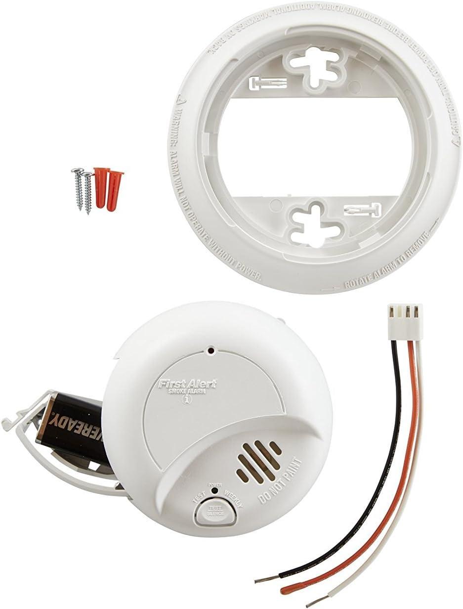 imageFirst Alert SMI100AC Hardwire Interconnect Smoke Alarm with Battery Backup 1Pack3Pack