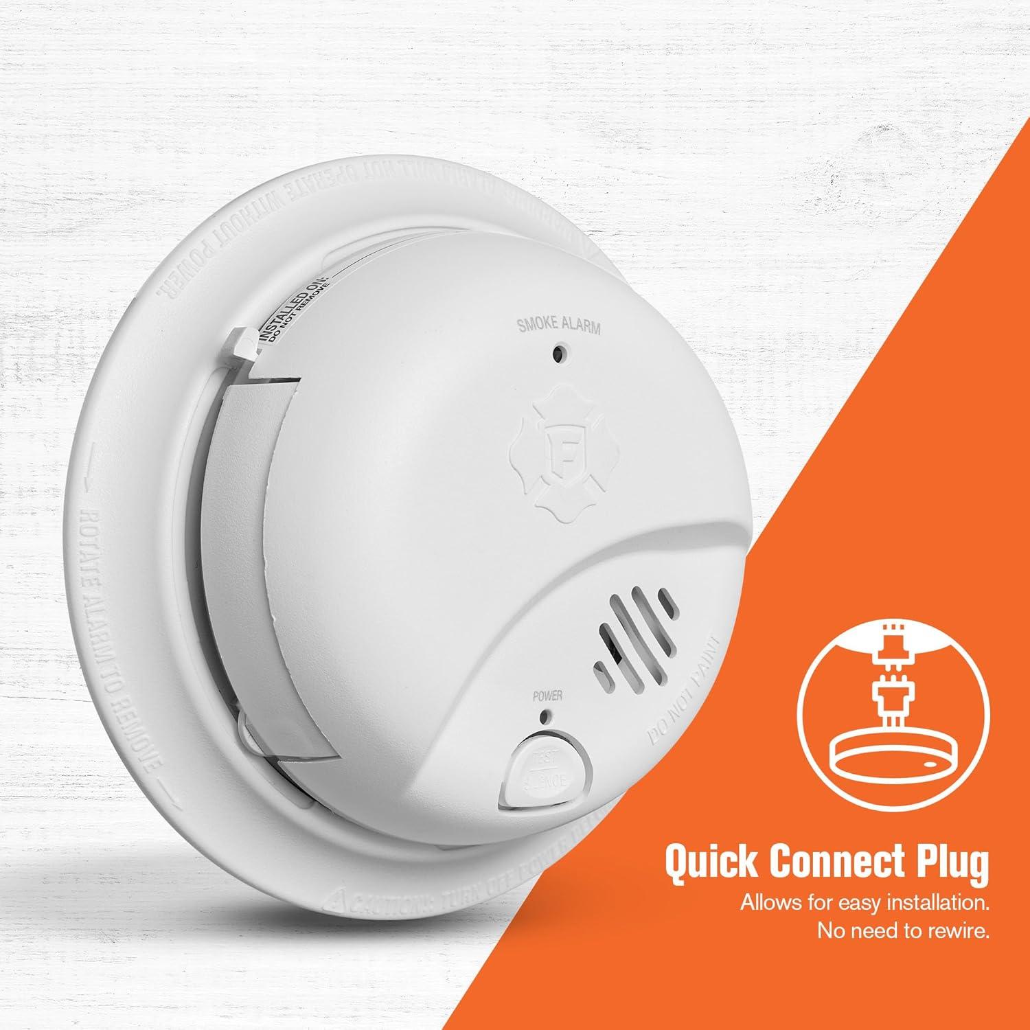 imageFirst Alert SMI100AC Hardwire Interconnect Smoke Alarm with Battery Backup 1Pack3Pack