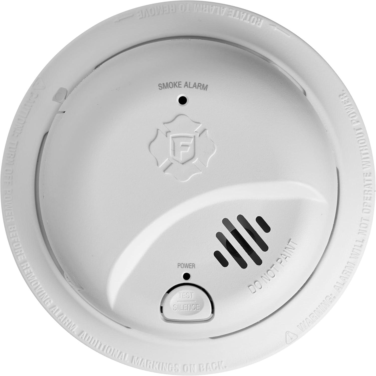 imageFirst Alert SMI100AC Hardwire Interconnect Smoke Alarm with Battery Backup 1Pack6Pack