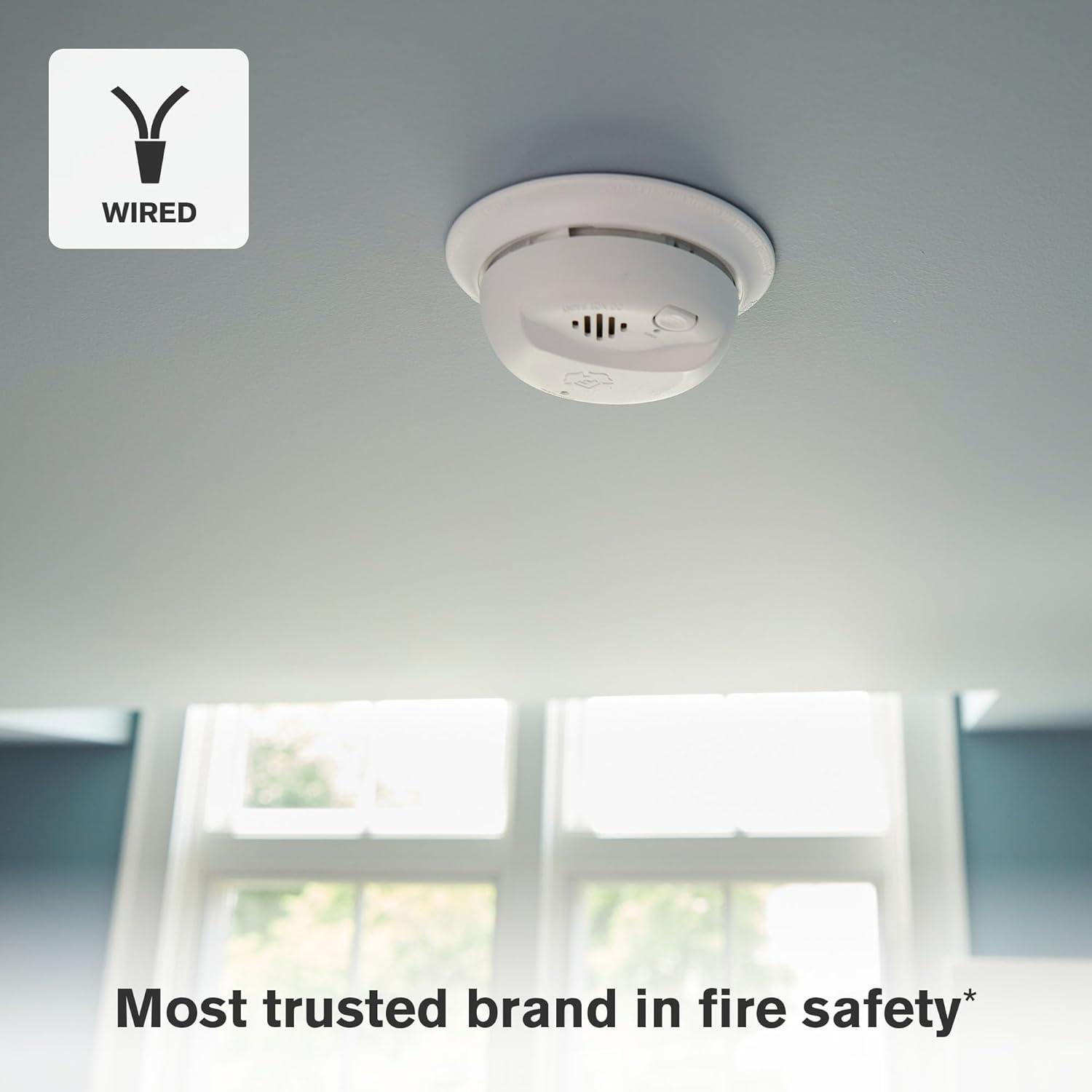 imageFirst Alert SMI105AC Interconnect Hardwire Smoke Alarm with 10Year Battery Backup 1PackPrecision Detection