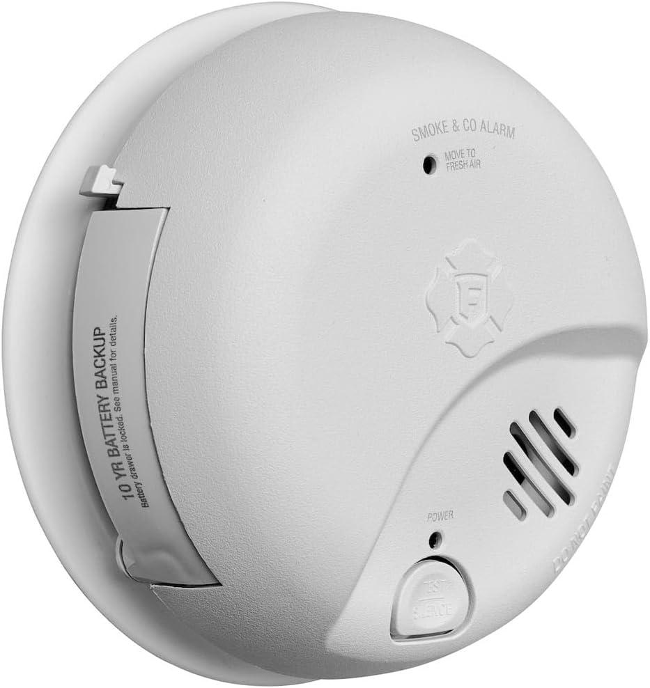 imageFirst Alert SMICO105AC Interconnect Hardwire Combination Smoke ampamp Carbon Monoxide Alarm with 10Year Battery Backup 3Pack6Pack