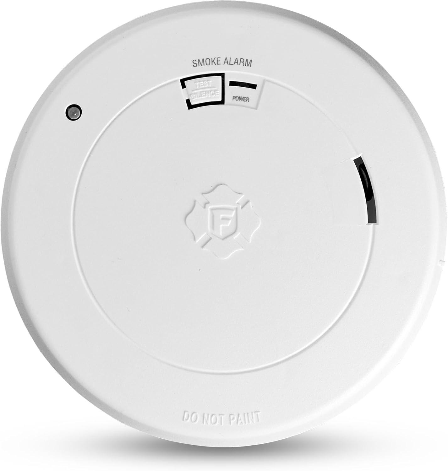 imageFirst Alert Slim Photoelectric Smoke Alarm with 10Year Sealed Battery PR710 White1Pack