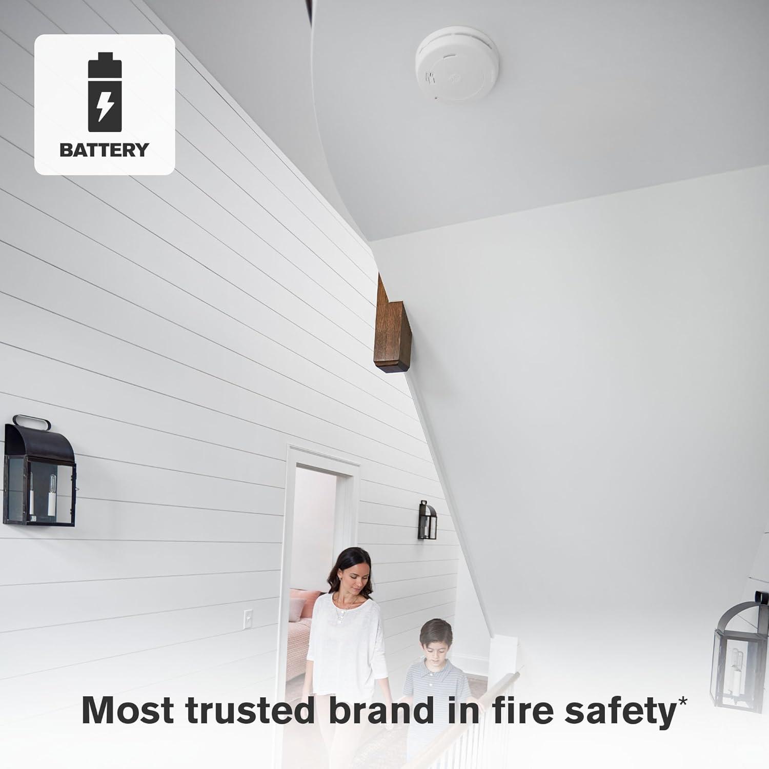 imageFirst Alert Slim Photoelectric Smoke Alarm with 10Year Sealed Battery PR710 White1Pack