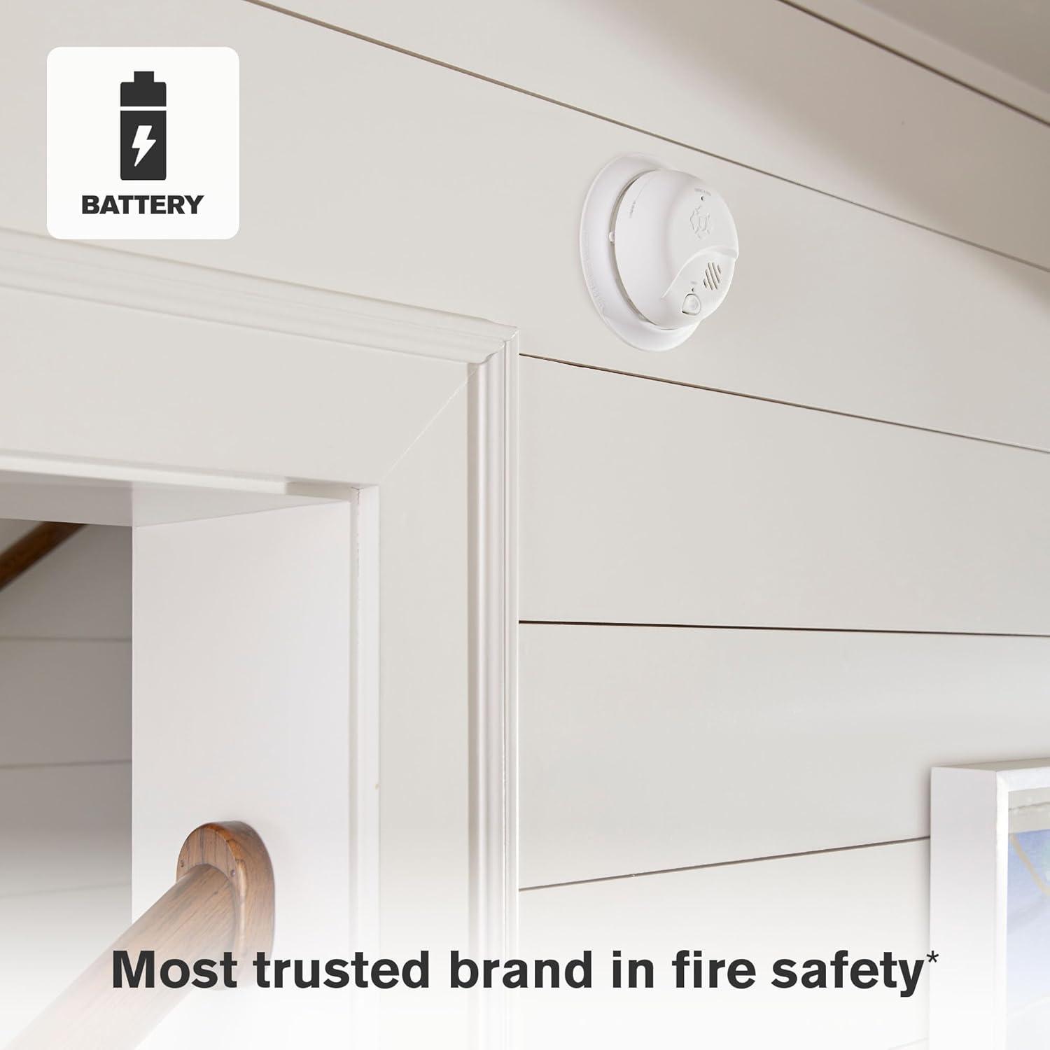 imageFirst Alert Smoke Alarm 10Year Sealed Battery Detector with Test ampamp Silence Button SMI110 1PackPrecision Detection