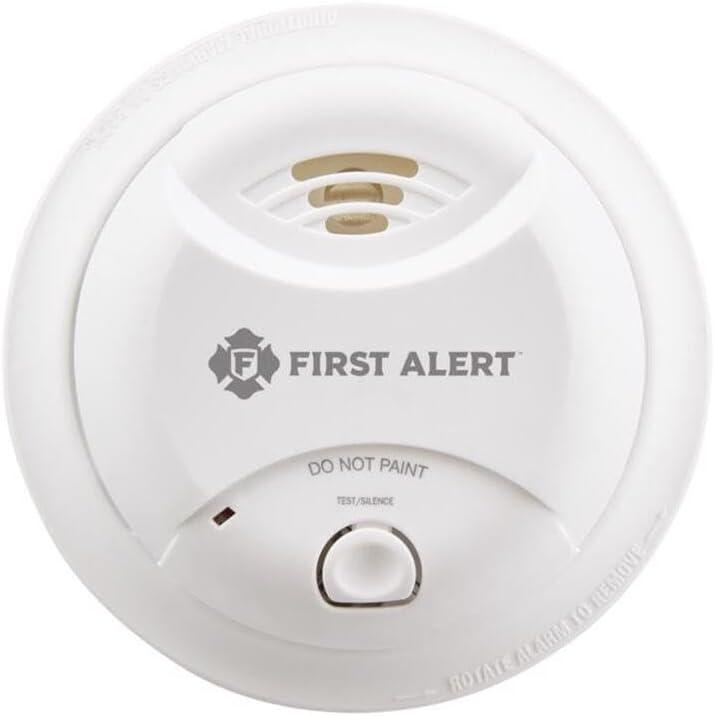 imageFirst Alert Smoke Alarm 10Year Sealed Battery Detector with Test ampamp Silence Button SMI110 1PackStandard Detection