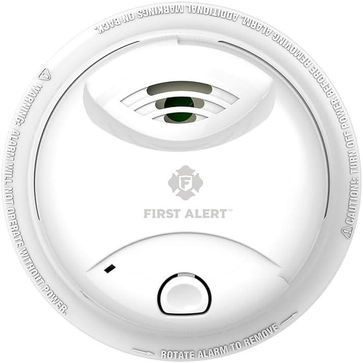 imageFirst Alert Smoke Alarm 10Year Sealed Battery Detector with Test ampamp Silence Button SMI110 1PackStandard Detection