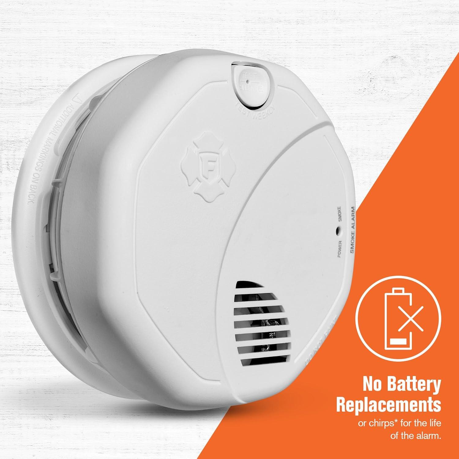imageFirst Alert Smoke Alarm 10Year Sealed Battery Dual Sensor Detector with Test ampamp Silence Button SM310 1PackPrecision Detection