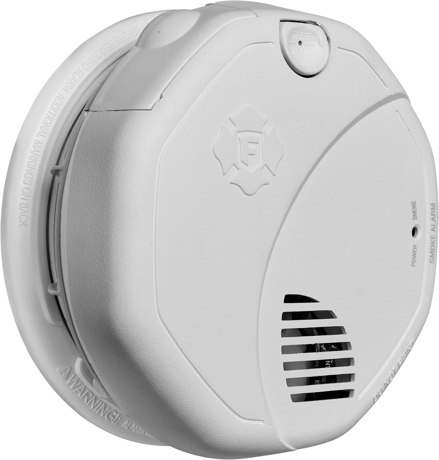 imageFirst Alert Smoke Alarm 10Year Sealed Battery Dual Sensor Detector with Test ampamp Silence Button SM310 1PackPrecision Detection
