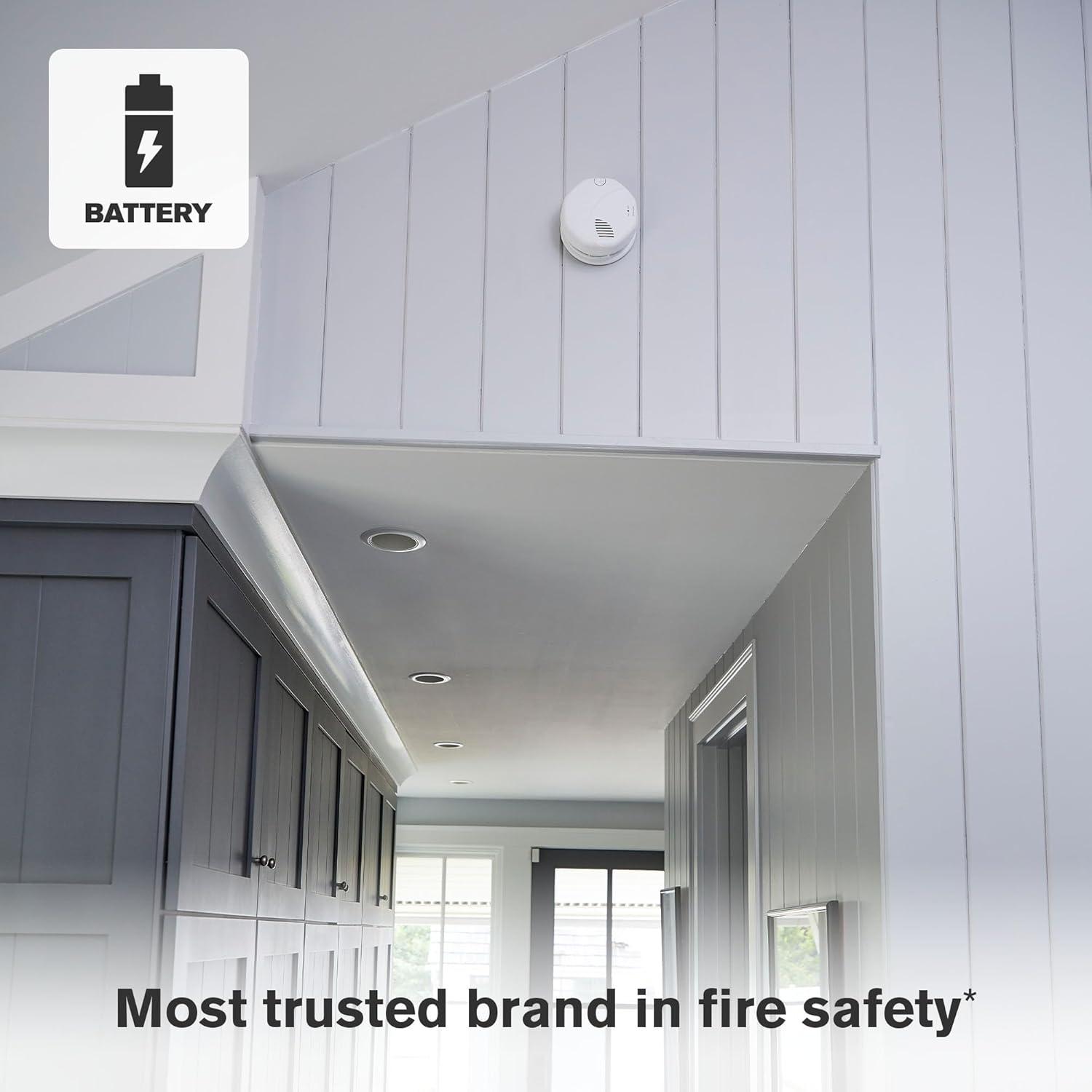 imageFirst Alert Smoke Alarm 10Year Sealed Battery Dual Sensor Detector with Test ampamp Silence Button SM310 1PackPrecision Detection