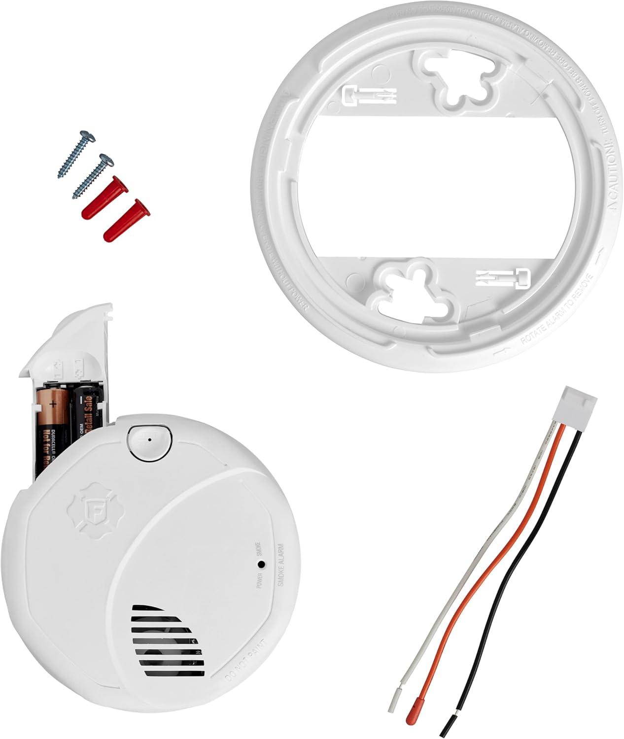 imageFirst Alert Smoke Alarm 10Year Sealed Battery Dual Sensor Detector with Test ampamp Silence Button SM310 1PackPrecision Detection