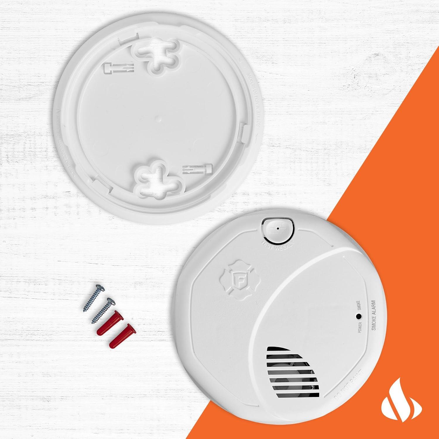 imageFirst Alert Smoke Alarm 10Year Sealed Battery Dual Sensor Detector with Test ampamp Silence Button SM310 1PackPrecision Detection