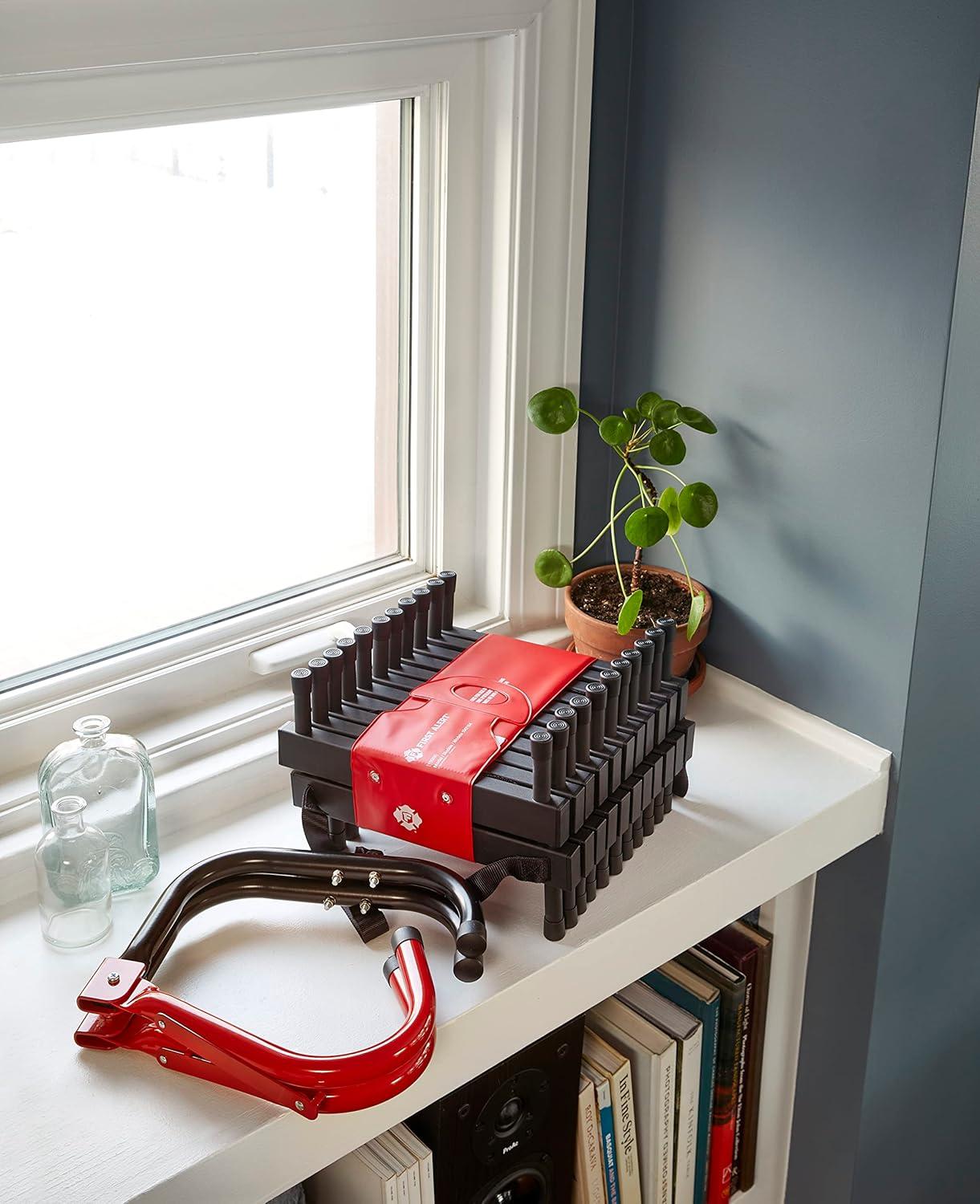 imageFirst Alert TwoStory Fire Escape Ladder 14 Feet Steel AntiSlip Black3story homes 24 feet
