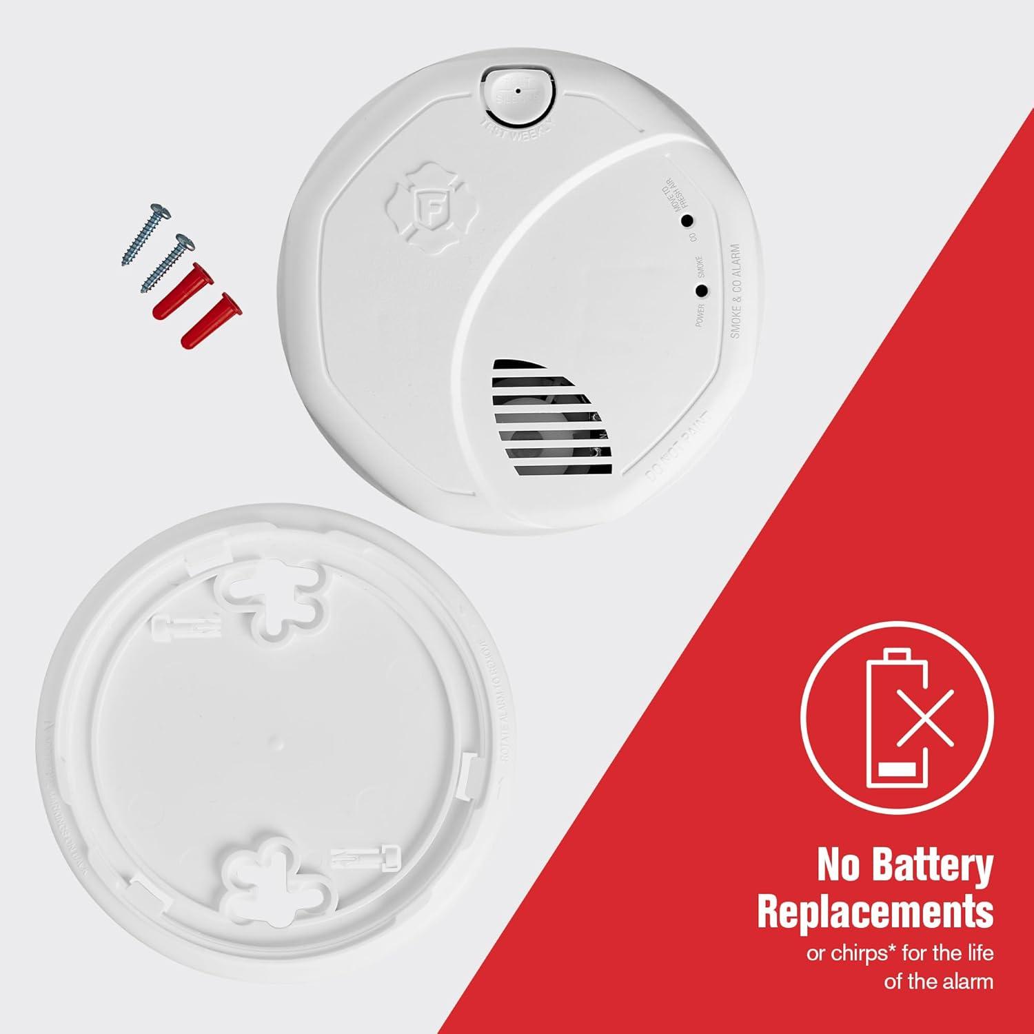 imageNew 2025 First Alert SMCO410 ZWave BatteryPowered Smoke Detector ampamp Carbon Monoxide Alarm Works with Ring Alarm Base Station Single Pack WhitePrecision Detection