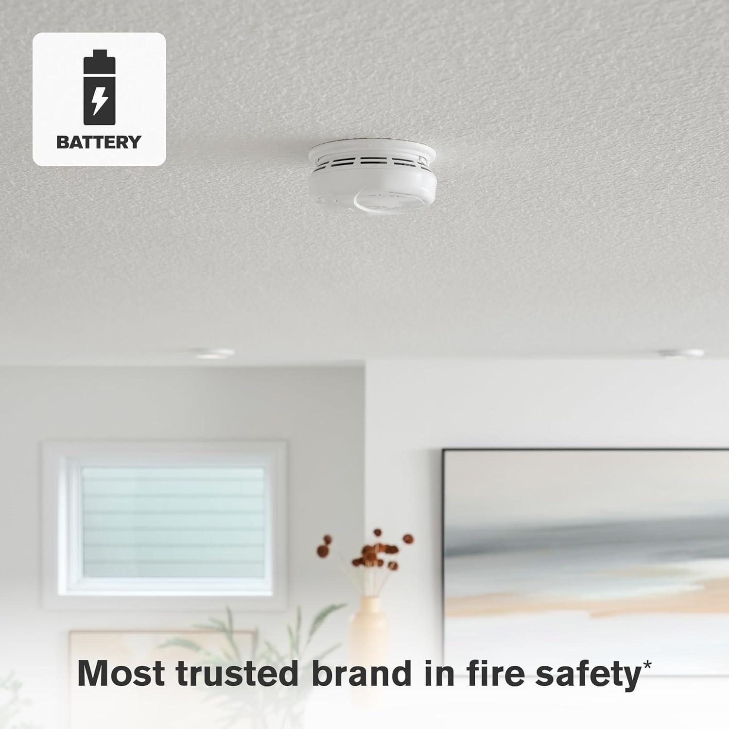 imageNew 2025 First Alert SMCO410 ZWave BatteryPowered Smoke Detector ampamp Carbon Monoxide Alarm Works with Ring Alarm Base Station Single Pack WhitePrecision Detection