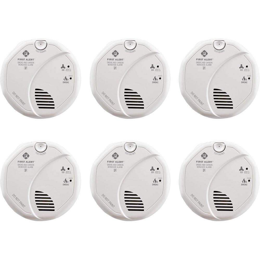 imageFIRST ALERT BRK SC7010B3 Hardwired Smoke and Carbon Monoxide CO Detector with Battery Backup 3Pack6 pack