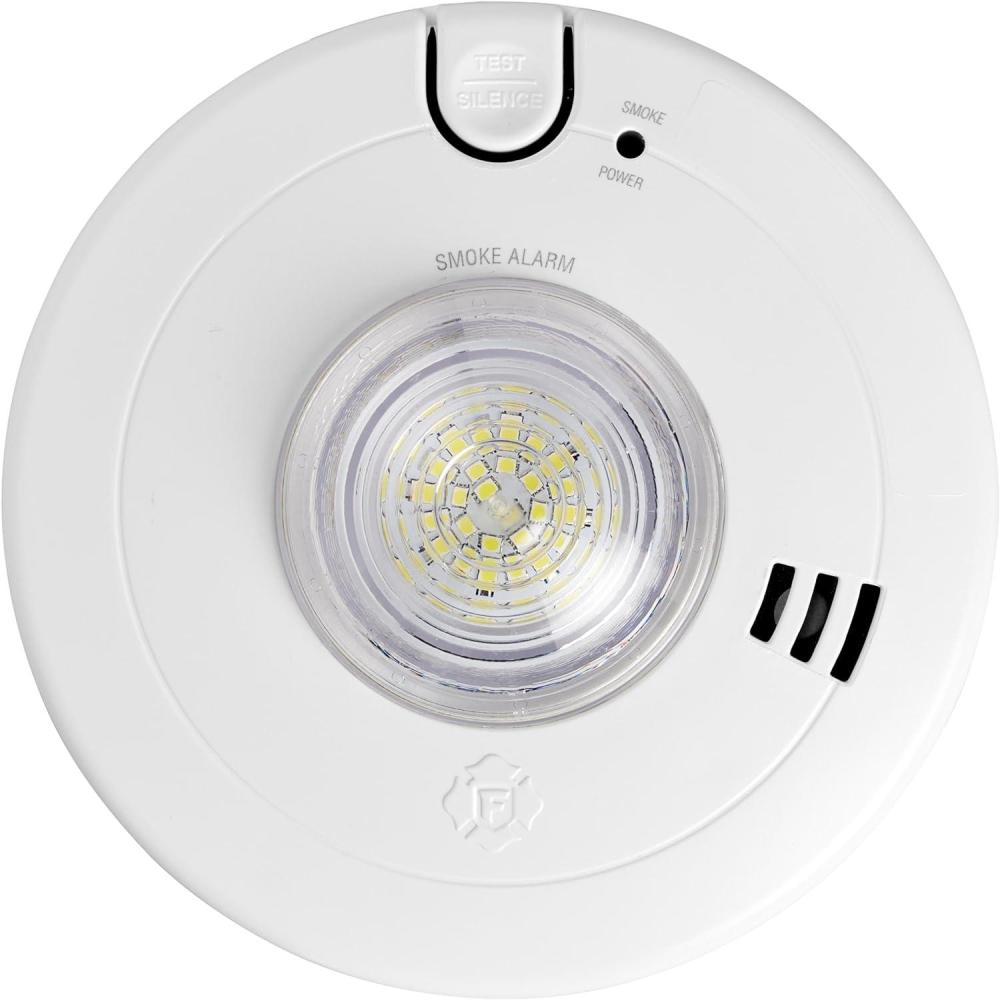 imageFirst Alert BRK 7020BSL Hardwired Hearing Impaired Smoke Detector with LED Strobe Light  white