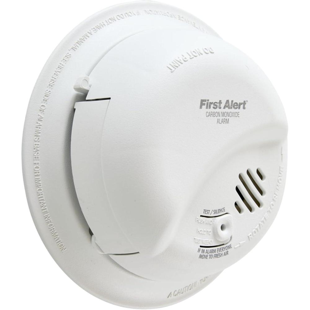 imageFirst Alert BRK Carbon Monoxide Detector Hardwired Alarm with Battery Backup CO5120BN WhiteWhite
