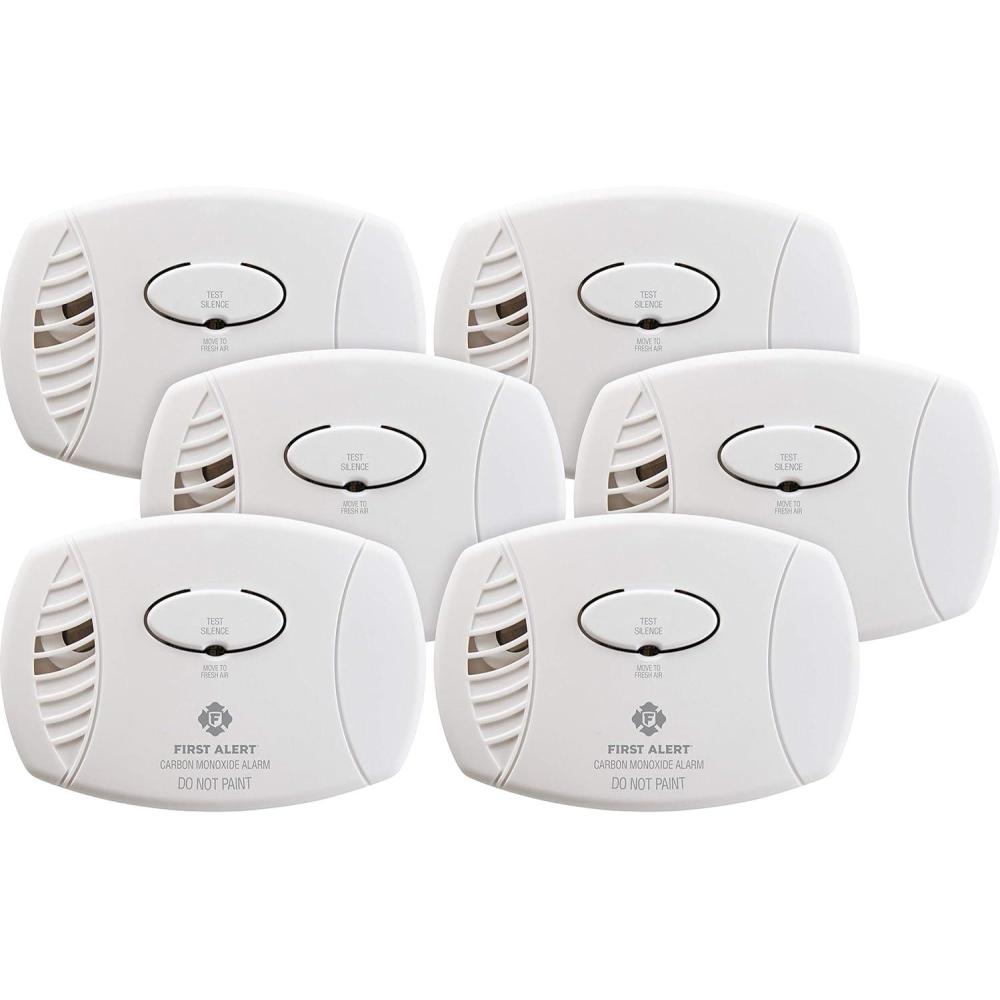 imageFirst Alert CO400 Carbon Monoxide CO Detector Battery Operated Alarm 1PackPack of 6