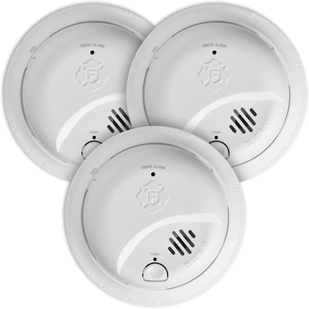 imageFirst Alert SMI100AC Hardwire Interconnect Smoke Alarm with Battery Backup 1Pack3Pack