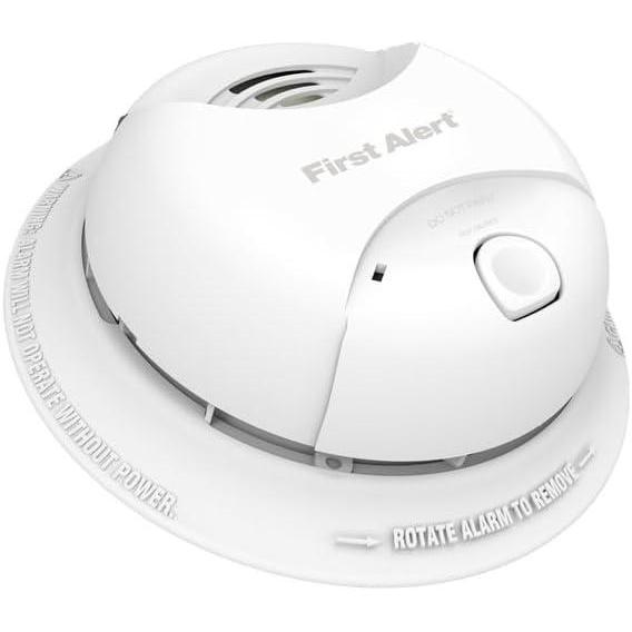 imageFirst Alert Smoke Alarm 10Year Sealed Battery Detector with Test ampamp Silence Button SMI110 1PackStandard Detection