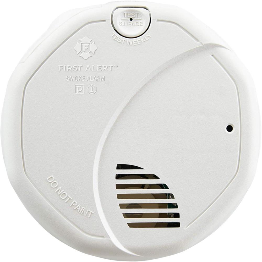 imageFirst Alert Smoke Alarm 10Year Sealed Battery Dual Sensor Detector with Test ampamp Silence Button SM310 1PackStandard Detection