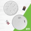 imageFirst Alert Combination Smoke ampamp Carbon Monoxide Alarm BatteryOperated Detector with Slim Profile Design SMCO200 1PackOne