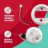 imageFirst Alert Combination Smoke ampamp Carbon Monoxide Alarm Interconnect Hardwire Detector with Battery Backup SMICO100AC 1Pack6Pack